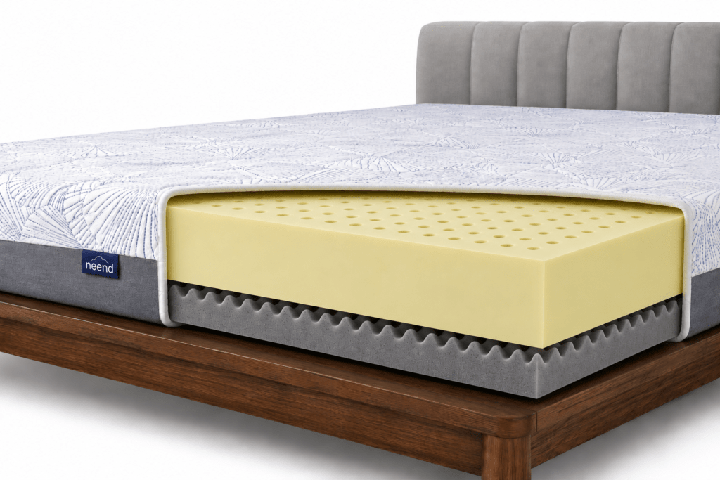 Mattress cross-section showing breathable airflow foam layers
